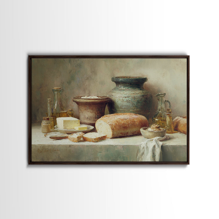 Freshly Baked Bread Canvas Print, Bed and Breakfast Art, Contemporary Art, Living Room Decor, Fine Art, Bedroom Decor, BAB-3x2-72