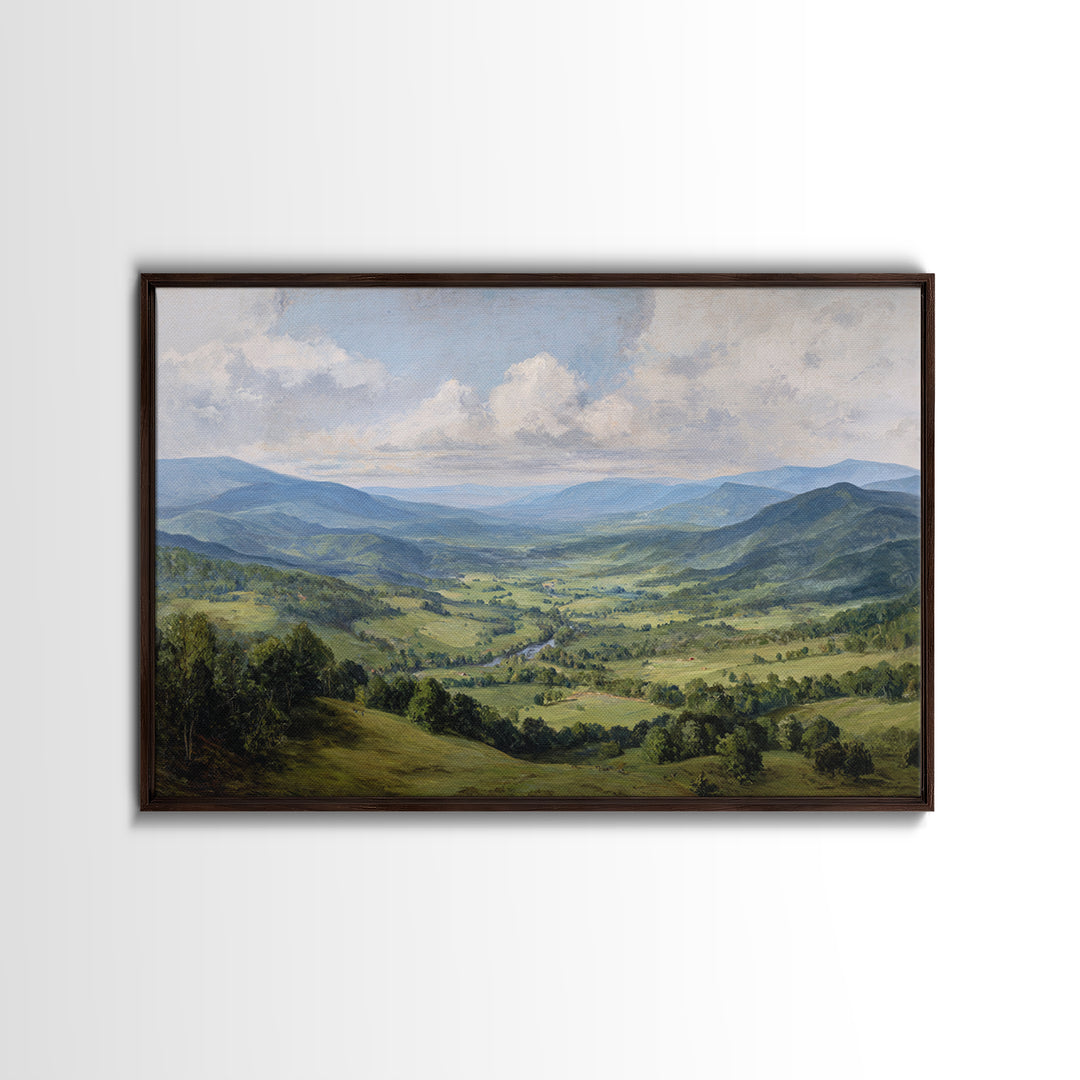 Classic Landscape with Rolling Green Hills Canvas Print, Bed and Breakfast Art, Luxury Decor, Living Room Decor, Fine Art, BAB-3x2-76