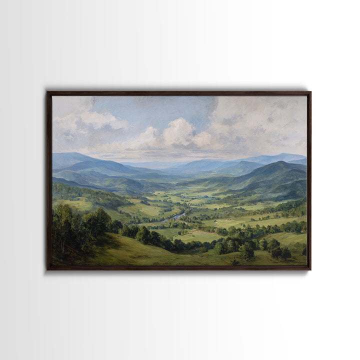 Classic Landscape with Rolling Green Hills Canvas Print, Bed and Breakfast Art, Luxury Decor, Living Room Decor, Fine Art, BAB-3x2-76
