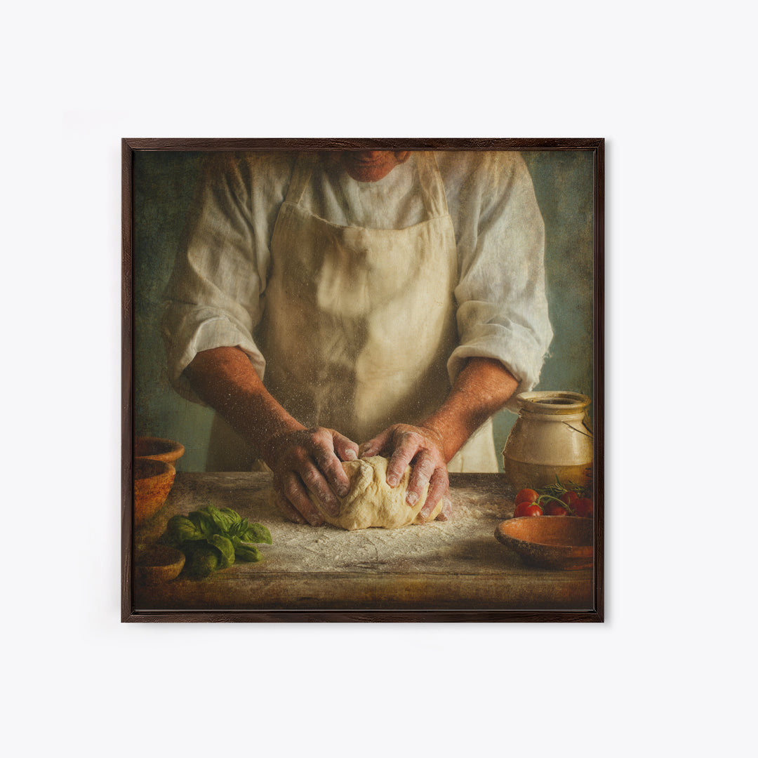 Baker Hands Shaping Dough Canvas Print, Bakery Art, Gallery Decor, Bakery Decor, Fine Art, Patisserie, Wall Art, Home Decor, BAK-1x1-17