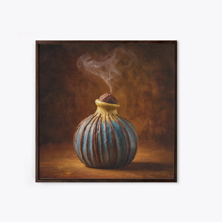 Chocolate Truffle Still Life Framed Canvas Print, Bakery Art, Watercolor Print, Bakery Decor, Oil Painting, Patisserie, BAK-1x1-43