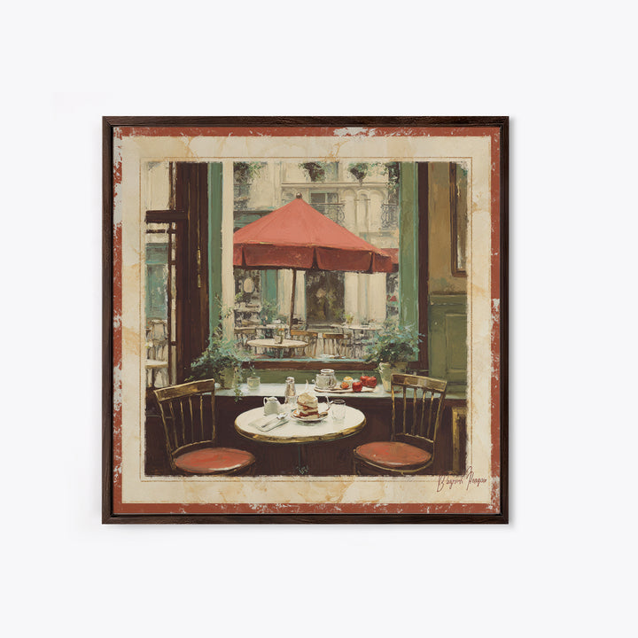 Parisian Dessert Poster Framed Canvas Print, Bakery Art, Print, Bakery Decor, Fine Art, Patisserie, Food Art, Kitchen Print, BAK-1x1-48