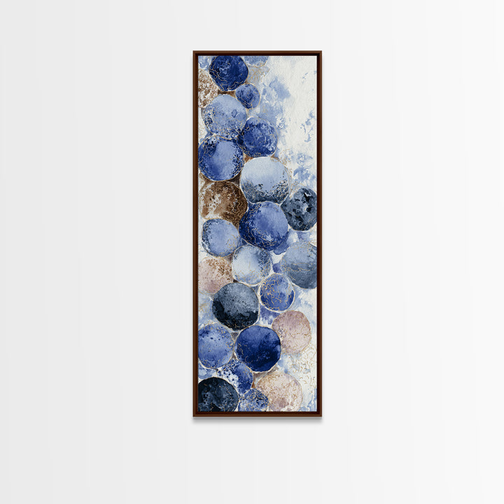 Blueberry Galette with Rustic Farmhouse Texture Canvas Print, Bakery Art, Watercolor Painting, Bakery Decor, Patisserie, BAK-1x3-35