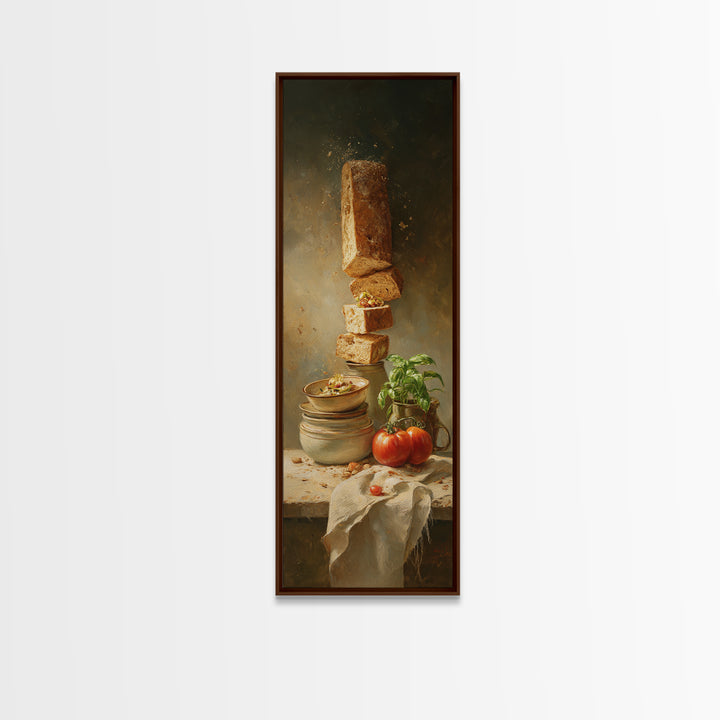 Rustic Loaf of Bread Canvas Print, Bakery Art, Kitchen Wall Decor, Bakery Decor, Fine Art, Patisserie, Whimsical Wall Art, BAK-1x3-40