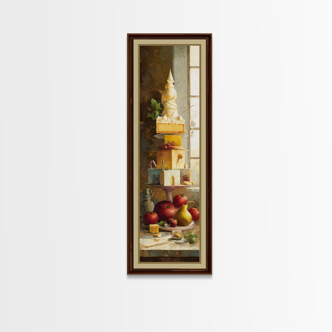 Lemon Meringue Pie Slice Framed Canvas Print, Bakery Art, Modern Decor, Bakery Decor, Fine Art, Patisserie, Wall Decor, BAK-1x3-46