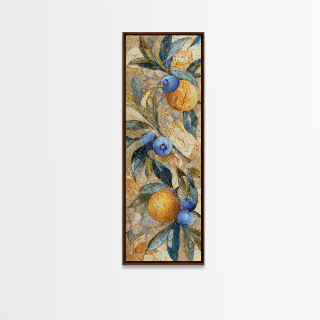 Blueberry Galette with Rustic Farmhouse Texture Canvas Print, Bakery Art, Neutral Wall Art, Bakery Decor, Fine Art, Patisserie, BAK-1x3-59