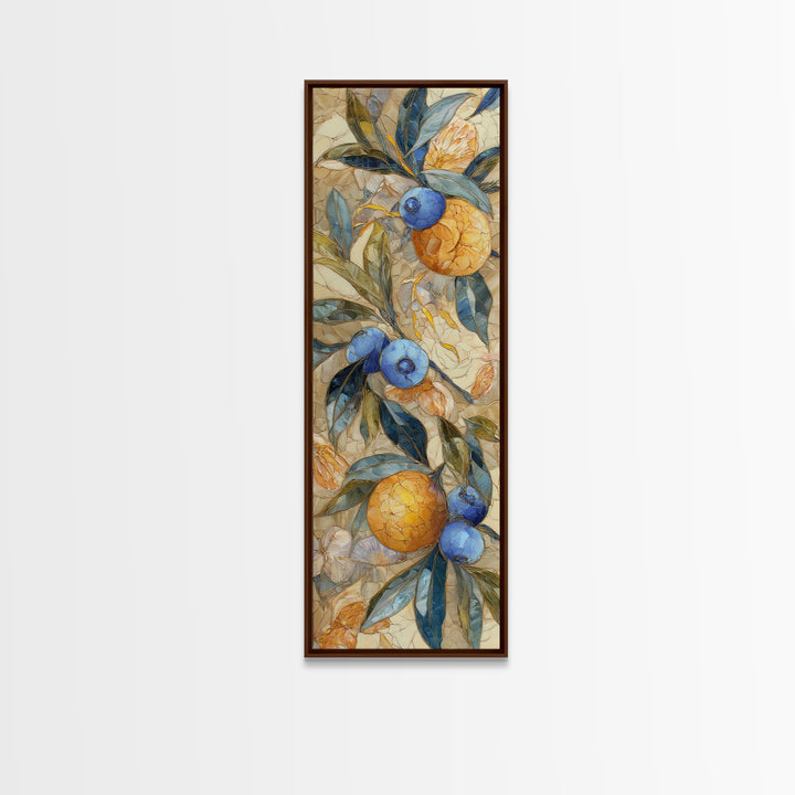 Blueberry Galette with Rustic Farmhouse Texture Canvas Print, Bakery Art, Neutral Wall Art, Bakery Decor, Fine Art, Patisserie, BAK-1x3-59