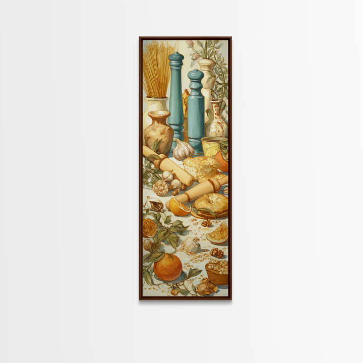 Patisserie Pattern of Rolling Pins and Pastries Canvas Print, Bakery Art, Kitchen Art Print, Bakery Decor, Fine Art, Patisserie, BAK-1x3-81