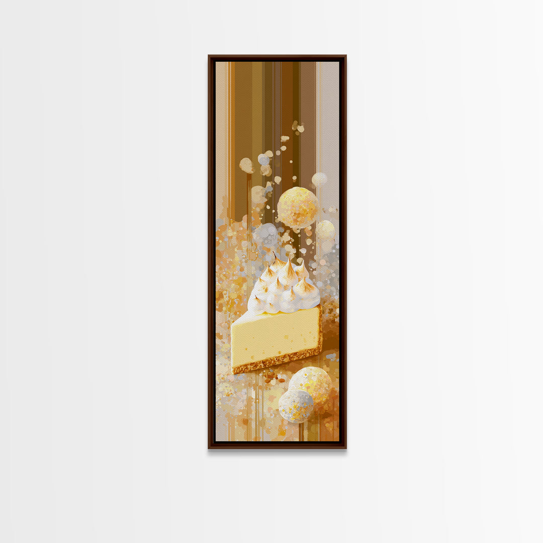 Lemon Meringue Pie Slice Canvas Print, Bakery Art, Room Decor, Bakery Decor, Fine Art, Patisserie, Digital Print, Printable Art, BAK-1x3-94