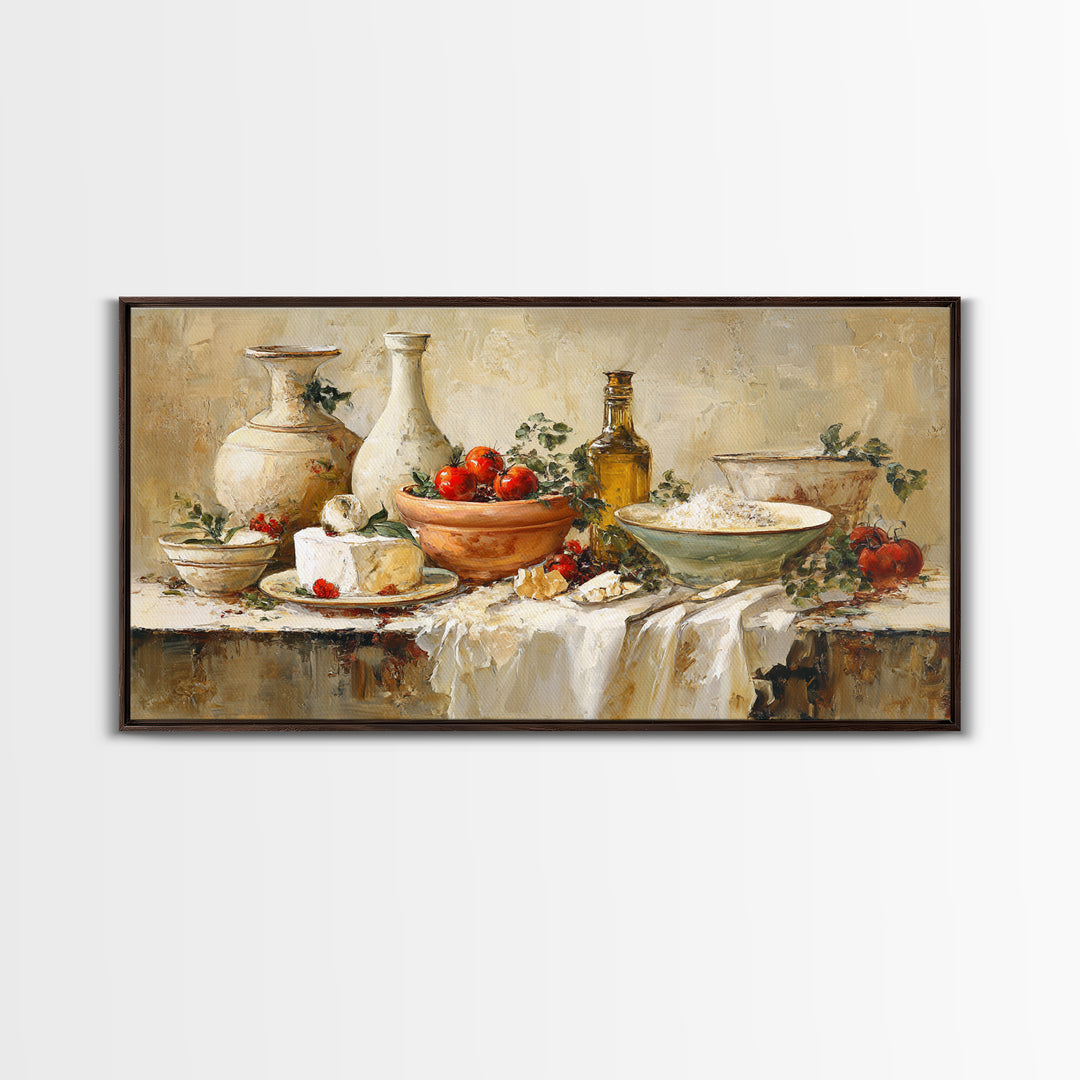 Parisian Dessert Poster Framed Canvas Print, Bakery Art, Statement Artwork, Bakery Decor, Fine Art, Patisserie, Art Print, BAK-2x1-20