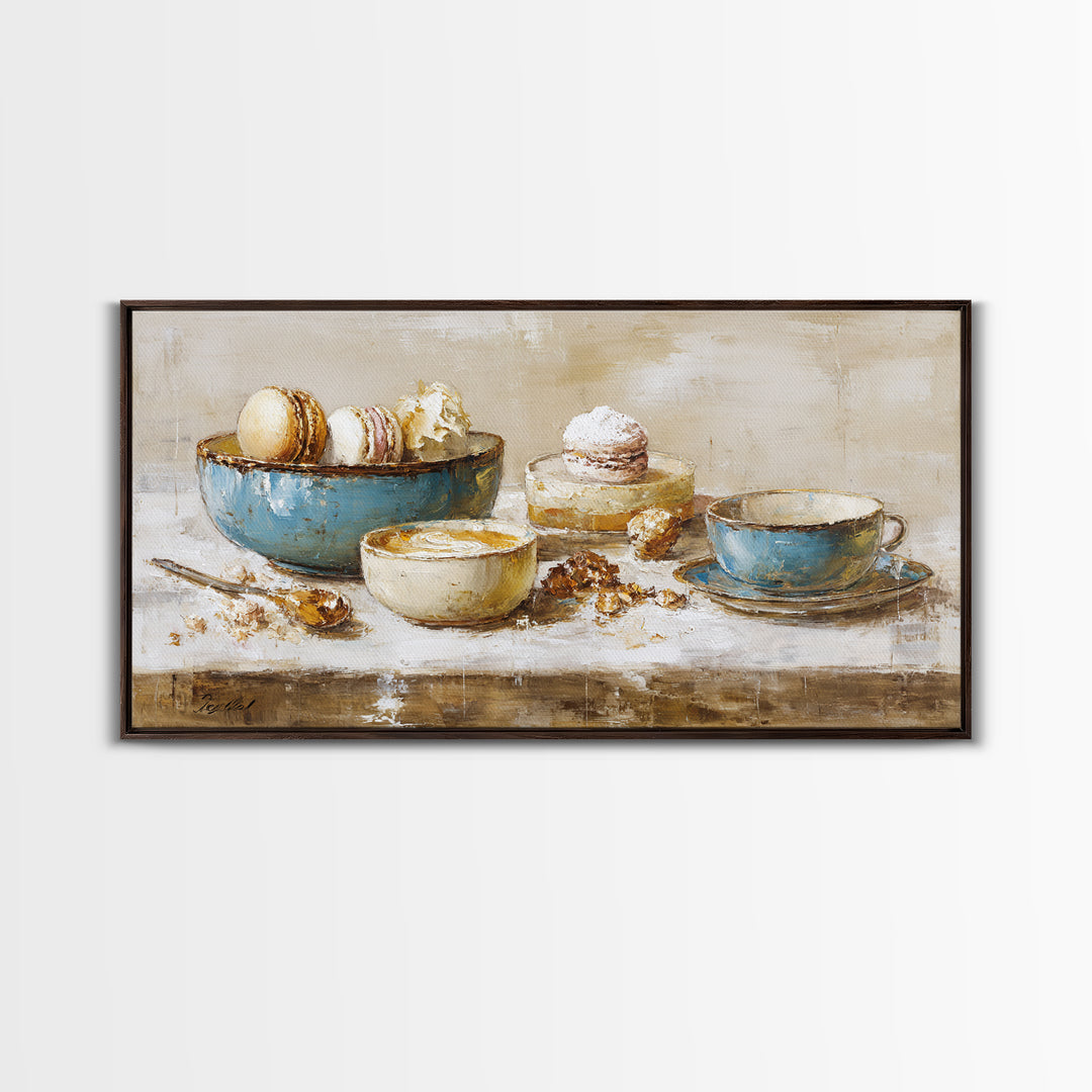 Parisian Dessert Poster Canvas Print, Bakery Art, Printable Art, Bakery Decor, Fine Art, Patisserie, Watercolor Print, BAK-2x1-68