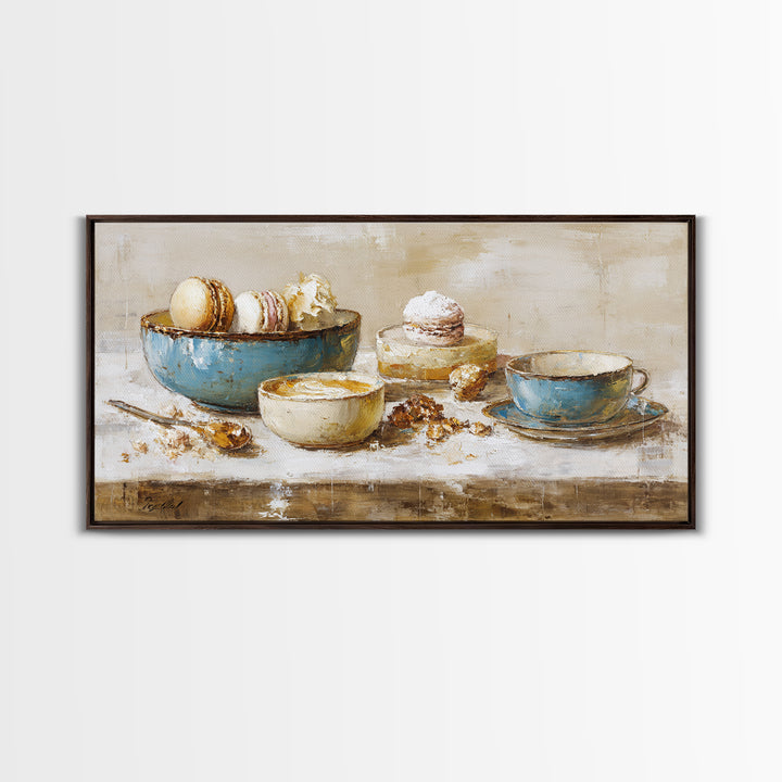 Parisian Dessert Poster Canvas Print, Bakery Art, Printable Art, Bakery Decor, Fine Art, Patisserie, Watercolor Print, BAK-2x1-68