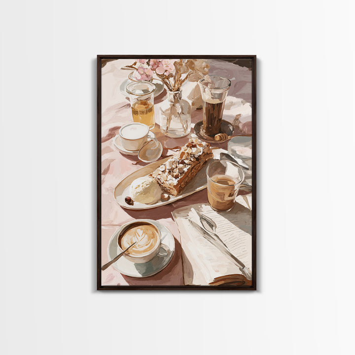 Parisian Dessert Poster Canvas Print, Bakery Art, Statement Artwork, Bakery Decor, Fine Art, Patisserie, Art Print, BAK-2x3-32
