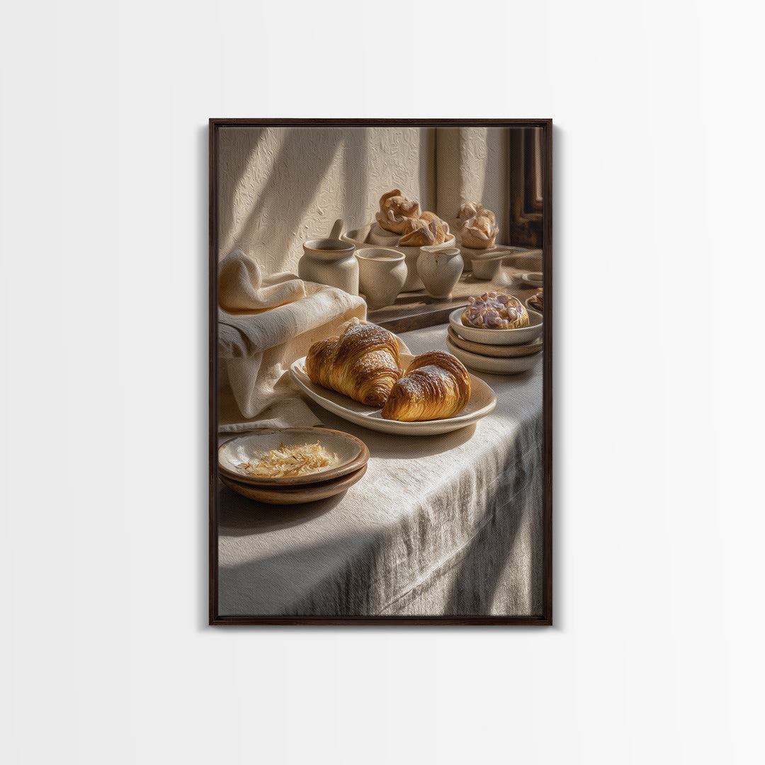 French Patisserie Window Display of Pastel Pastries Canvas Print, Bakery Art, Watercolor Painting, Bakery Decor, Patisserie, BAK-2x3-58