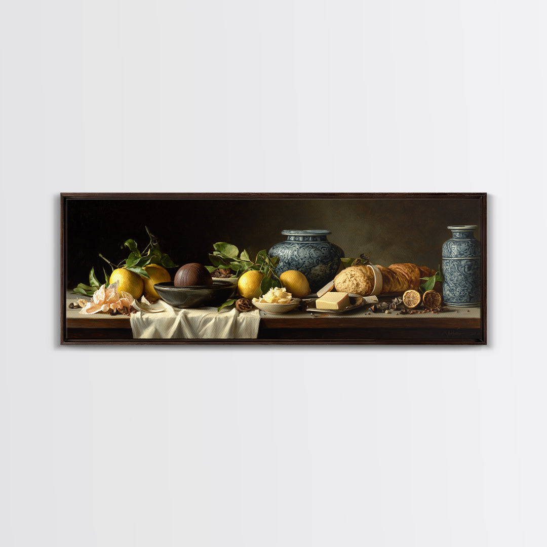 Chocolate Truffle Still Life Framed Canvas Print, Bakery Art, Art Print, Bakery Decor, Fine Art, Patisserie, Kitchen Print, BAK-3x1-59