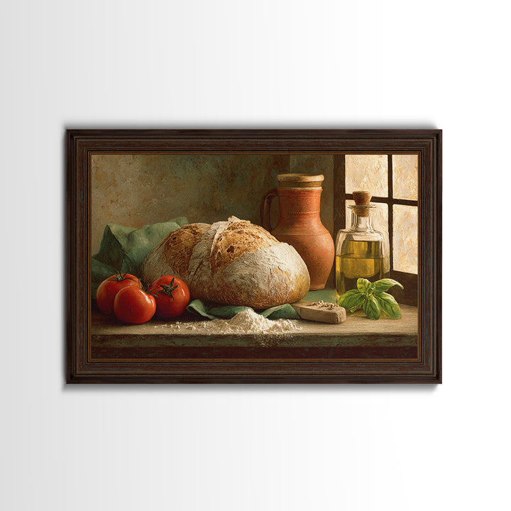 Rustic Loaf of Bread Canvas Print, Bakery Art, Room Decor, Bakery Decor, Fine Art, Patisserie, Digital Print, Printable Art, BAK-3x2-56
