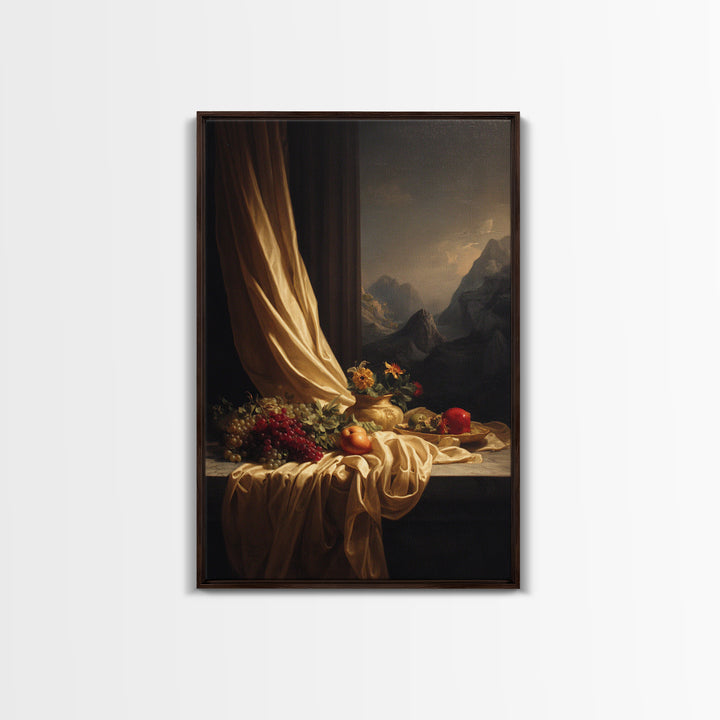 Theatrical Stormy Landscape Canvas Print, Baroque Art, Fine Art Print, Living Room Decor, Fine Art, Ornate, Painting, BAO-2x3-66