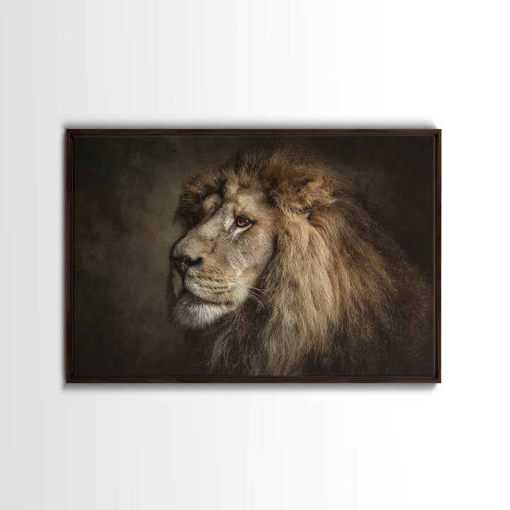 Royal Lion Portrait Canvas Print, Baroque Art, Art, Living Room Decor, Fine Art, Ornate, Modern Wall Art, Living Room Wall Art, BAO-3x2-21