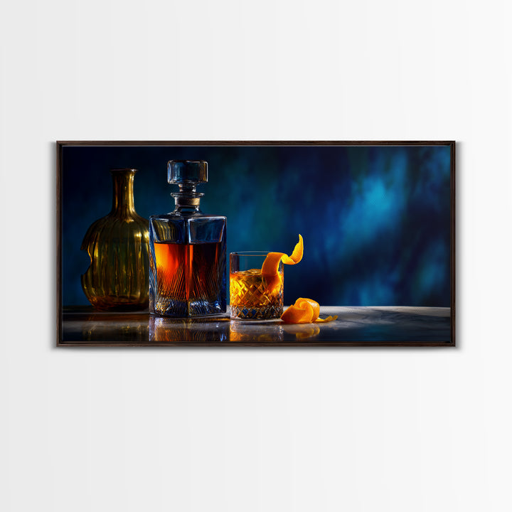 Old Fashioned Cocktail Canvas Print, Bar Art, Canvas Wall Art, Bar Decor, Oil Painting, Funky Wall Art, Bar Signs, BAR-2x1-21