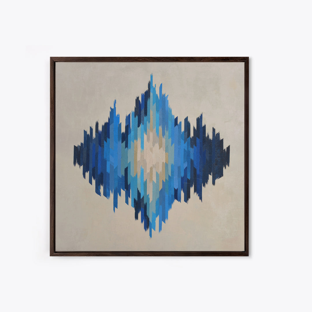 Abstract Soundwave Art Canvas Print, Basement Art, Mid Century Modern, Living Room Decor, Abstract Art, Retreat, BAS-1x1-20