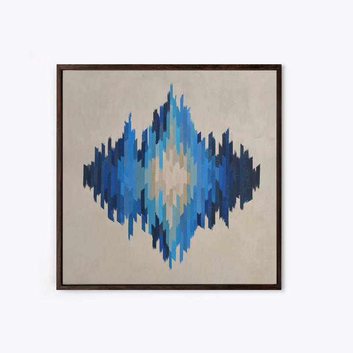 Abstract Soundwave Art Canvas Print, Basement Art, Mid Century Modern, Living Room Decor, Abstract Art, Retreat, BAS-1x1-20