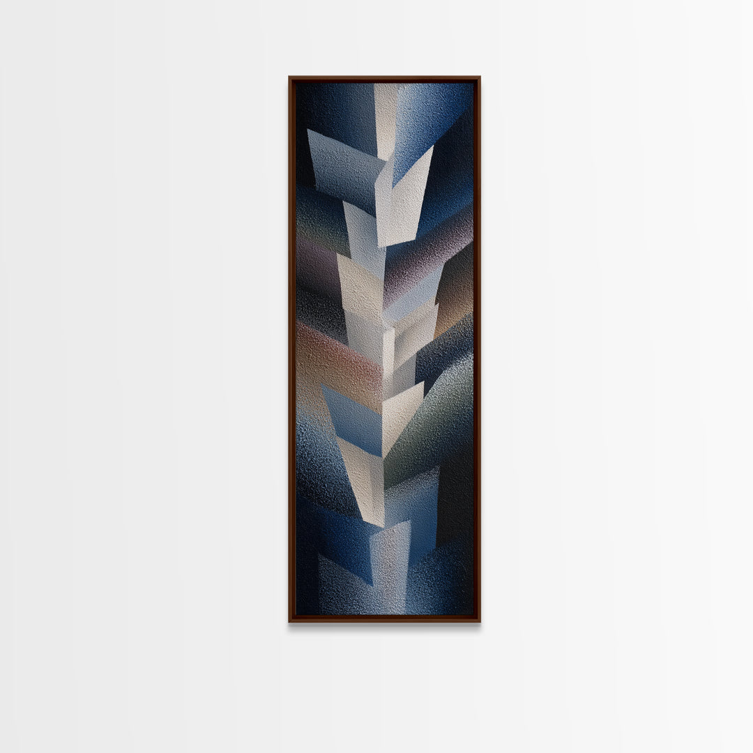 Abstract Soundwave Art Framed Canvas Print, Basement Art, Trendy Wall Art, Living Room Decor, Retreat, Original Art Prints, BAS-1x3-80