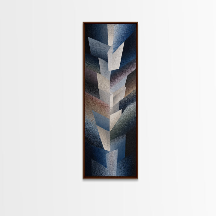 Abstract Soundwave Art Framed Canvas Print, Basement Art, Trendy Wall Art, Living Room Decor, Retreat, Original Art Prints, BAS-1x3-80