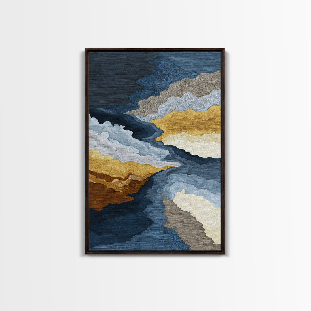 Abstract Soundwave Art Framed Canvas Print, Basement Art, Bar Decor, Living Room Decor, Abstract Art, Retreat, Game Room Decor, BAS-2x3-76