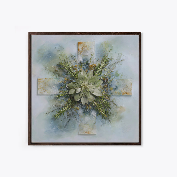 Botanical Bath Herb Arrangement Canvas Print, Bathroom Art, Modern Wall Art, Bathroom Decor, Fine Art, Spa, Wall Decor, BAT-1x1-17