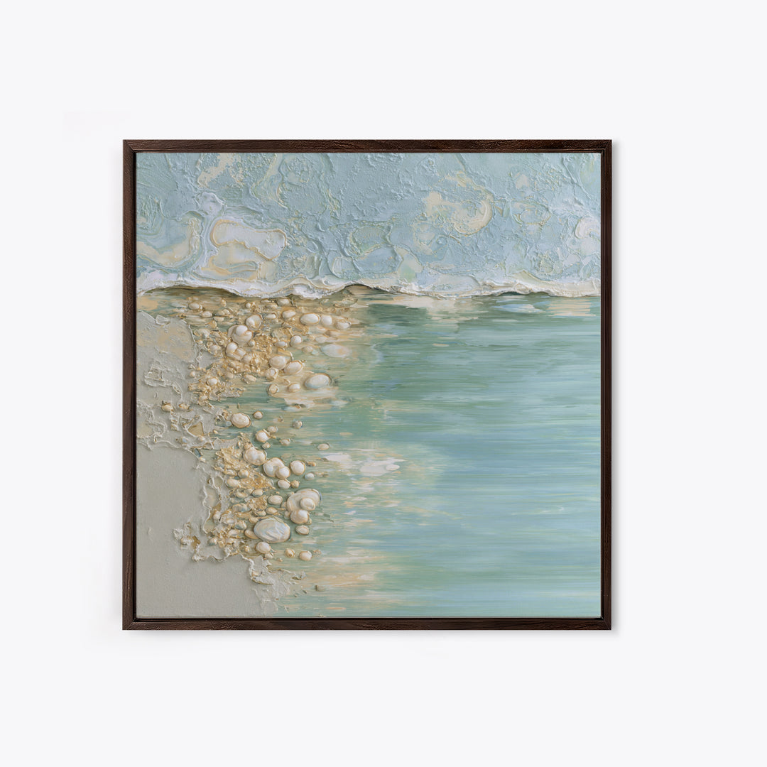 Oyster Shell Study Canvas Print, Bathroom Art, Canvas Wall Art, Bathroom Decor, Oil Painting, Spa, Bathroom Wallpaper, BAT-1x1-22