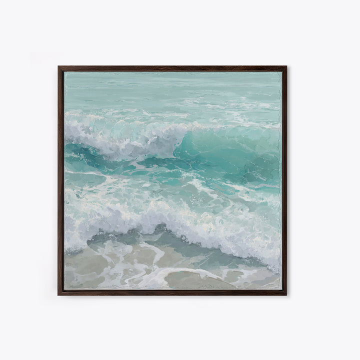 Calming Blue Ocean Wave Study Canvas Print, Bathroom Art, Funny Bathroom Art, Bathroom Decor, Fine Art, Spa, Art Print, BAT-1x1-25