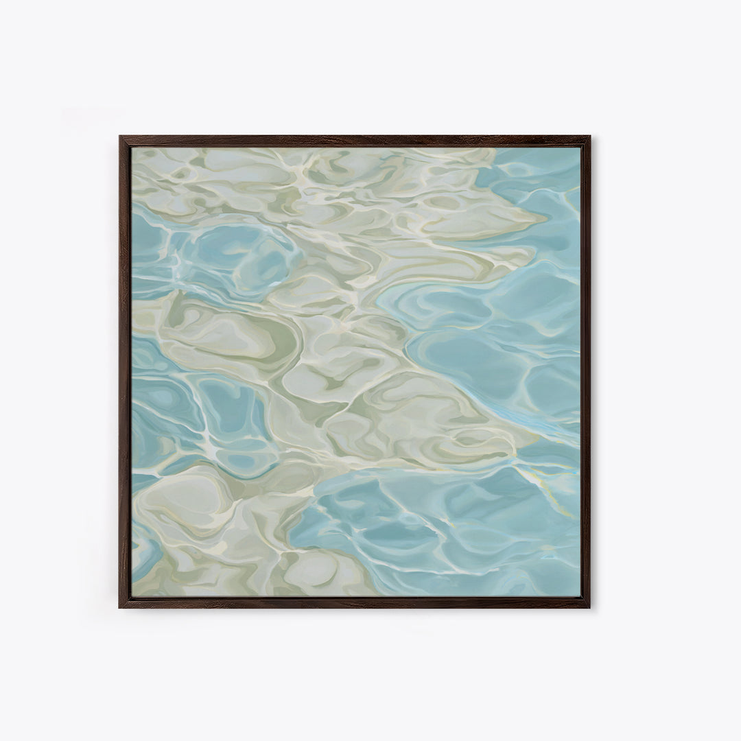 Abstract Water Ripples Framed Canvas Print, Bathroom Art, Halloween Art, Bathroom Decor, Abstract Art, Spa, Textured Painting, BAT-1x1-29