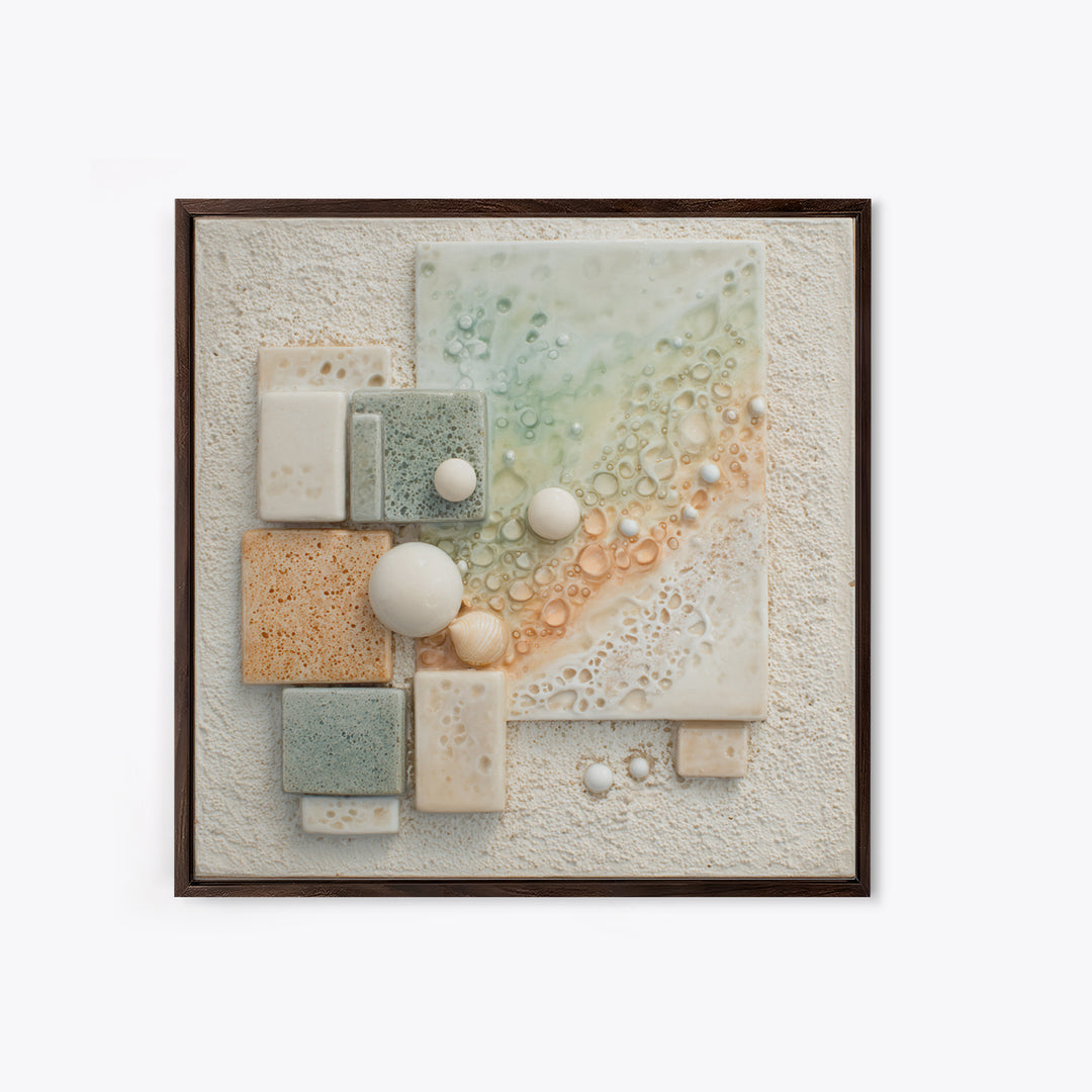 Coral and Shell Arrangement Canvas Print, Bathroom Art, Dopamine Decor, Bathroom Decor, Fine Art, Spa, Halloween Art, BAT-1x1-35