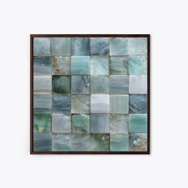 Soft Cloud and Rain Composition Framed Canvas Print, Bathroom Art, Bathroom Wall Decor, Bathroom Decor, Oil Painting, Spa, BAT-1x1-43