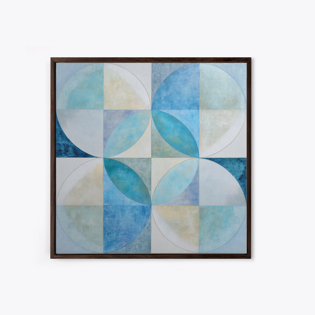 Clean Geometric Forms Canvas Print, Bathroom Art, Bathroom Wallpaper, Bathroom Decor, Abstract Art, Spa, Luxury Decor, BAT-1x1-45