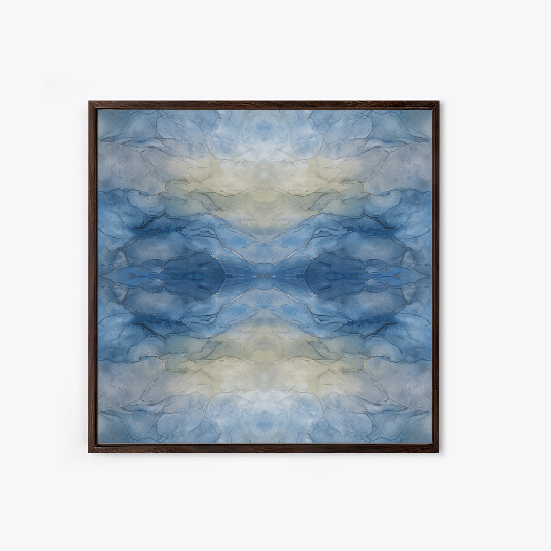Soft Cloud and Rain Composition Framed Canvas Print, Bathroom Art, Trendy Wall Art, Bathroom Decor, Fine Art, Spa, BAT-1x1-67