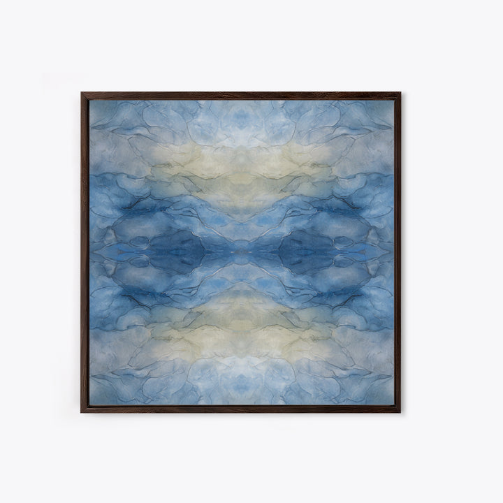 Soft Cloud and Rain Composition Framed Canvas Print, Bathroom Art, Trendy Wall Art, Bathroom Decor, Fine Art, Spa, BAT-1x1-67