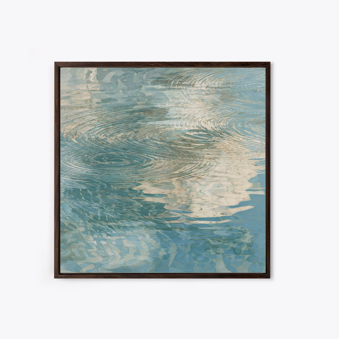 Abstract Water Ripples Canvas Print, Bathroom Art, Modern Decor, Bathroom Decor, Fine Art, Spa, Home Decor, Poster, Digital Art, BAT-1x1-77