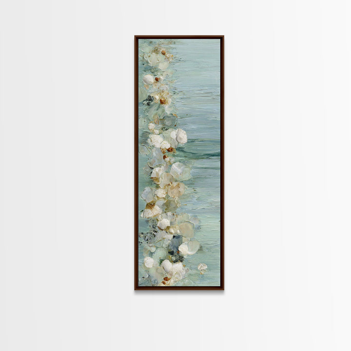 Oyster Shell Study Canvas Print, Bathroom Art, Digital Print, Bathroom Decor, Fine Art, Spa, Funny Bathroom Art, Halloween Art, BAT-1x3-10