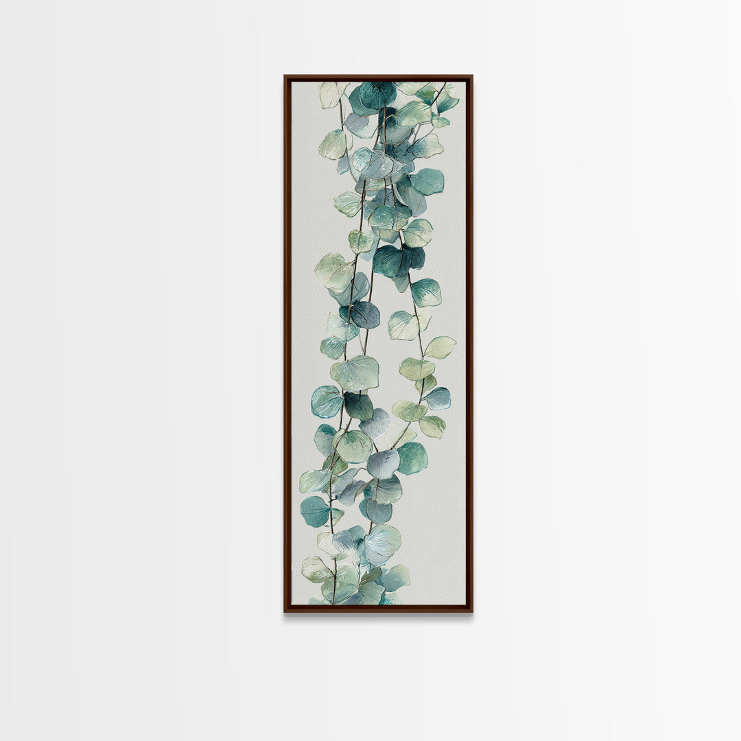 Spa Eucalyptus Branch Canvas Print, Bathroom Art, Retro Wall Art, Bathroom Decor, Fine Art, Spa, Modern Decor, Fine Art Print, BAT-1x3-14