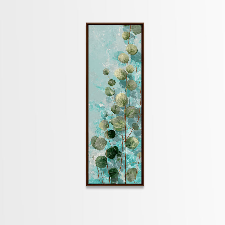 Spa Eucalyptus Branch Canvas Print, Bathroom Art, Retro Wall Art, Bathroom Decor, Fine Art, Spa, Modern Decor, Fine Art Print, BAT-1x3-38