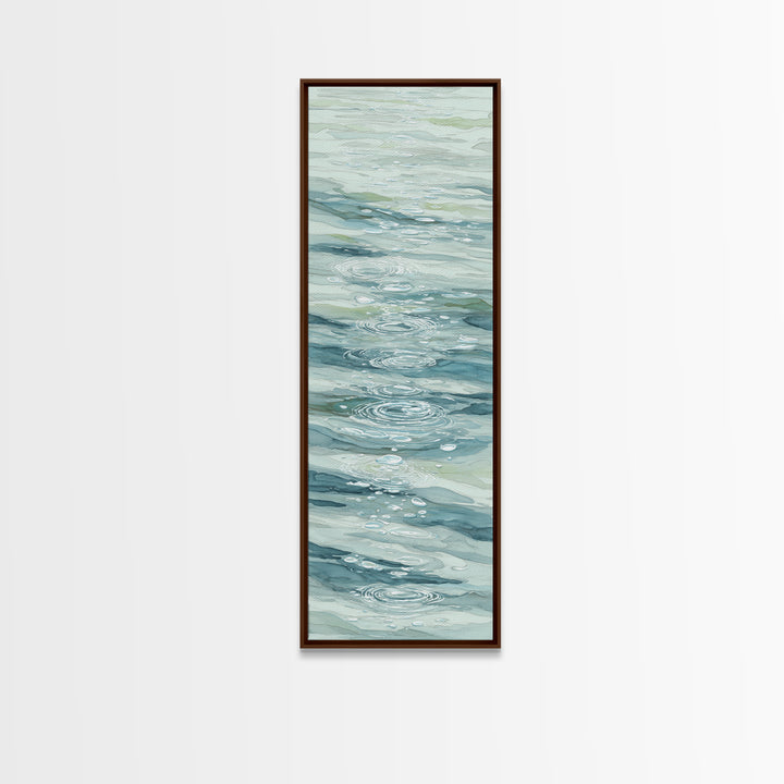 Abstract Water Ripples Canvas Print, Bathroom Art, Framed Wall Art, Bathroom Decor, Abstract Art, Spa, Bathroom Art Decor, BAT-1x3-41
