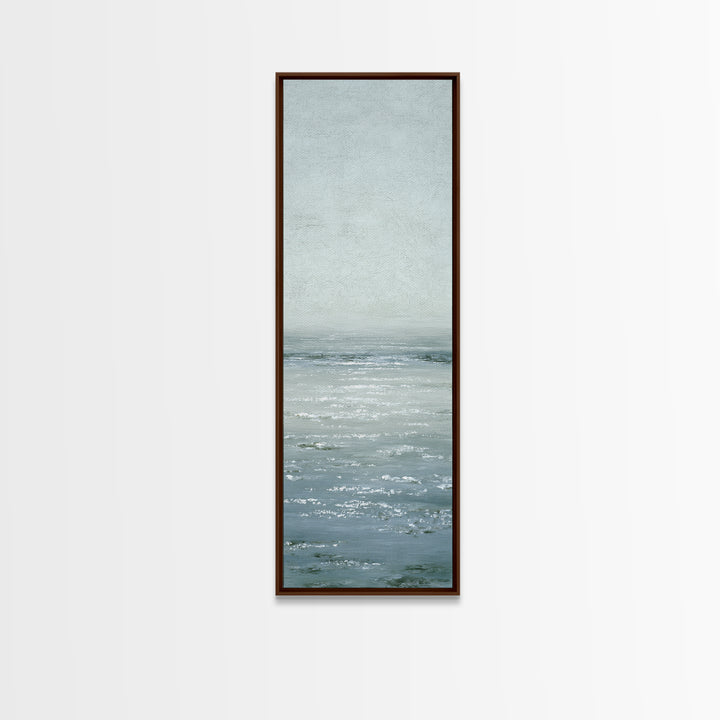 Misty Lake Scene Framed Canvas Print, Bathroom Art, Bathroom Print, Bathroom Decor, Fine Art, Spa, Minimalist Decor, BAT-1x3-45