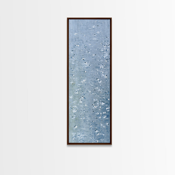 Soft Cloud and Rain Composition Framed Canvas Print, Bathroom Art, Digital Wall Art, Bathroom Decor, Spa, Unique Wall Art, BAT-1x3-79