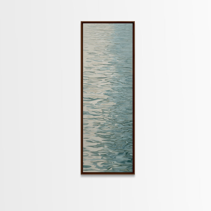 Abstract Water Ripples Canvas Print, Bathroom Art, Dog Portrait, Bathroom Decor, Abstract Art, Spa, Minimalist Wall Art, BAT-1x3-89