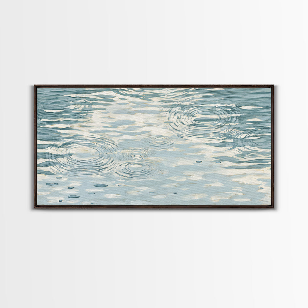 Abstract Water Ripples Framed Canvas Print, Bathroom Art, Art Print, Bathroom Decor, Fine Art, Spa, Custom Pet Portrait, BAT-2x1-1