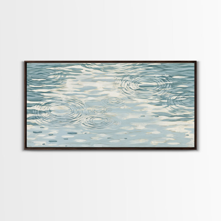 Abstract Water Ripples Framed Canvas Print, Bathroom Art, Art Print, Bathroom Decor, Fine Art, Spa, Custom Pet Portrait, BAT-2x1-1