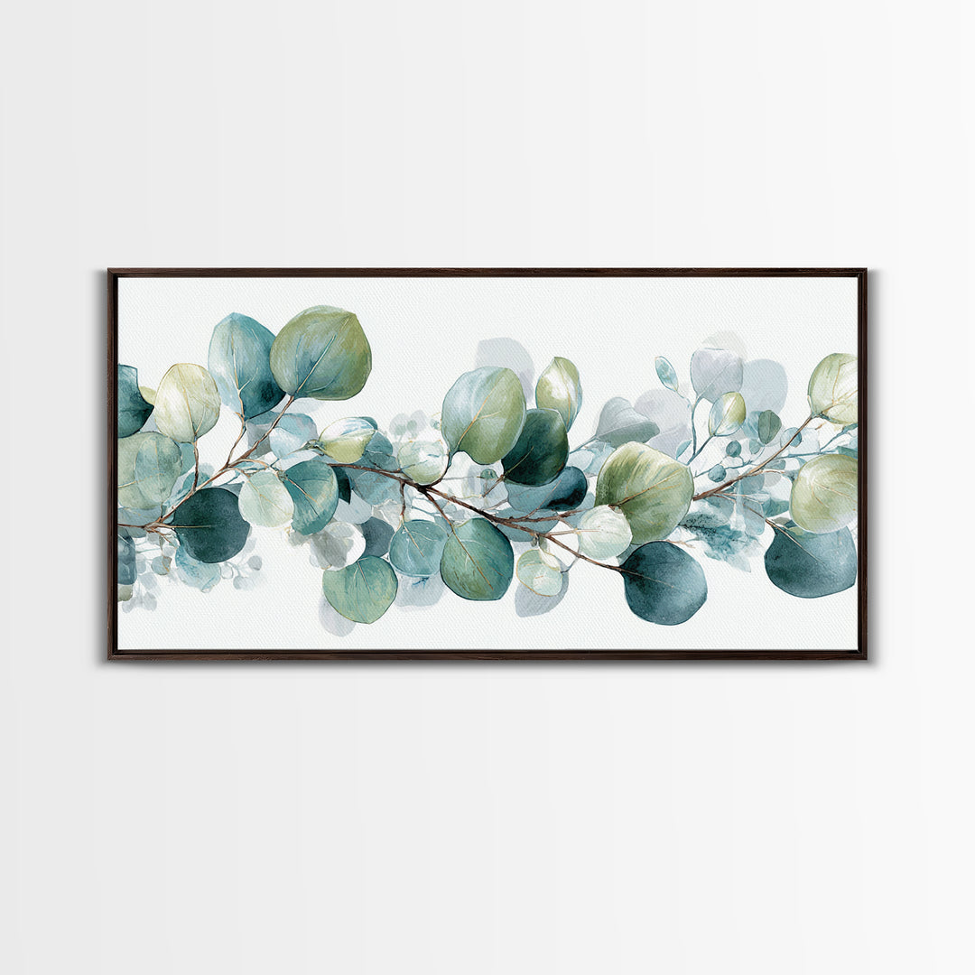 Spa Eucalyptus Branch Canvas Print, Bathroom Art, Wall Decor, Bathroom Decor, Fine Art, Spa, Contemporary Art, Wall Art, BAT-2x1-22