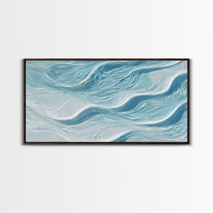 Abstract Water Ripples Framed Canvas Print, Bathroom Art, Art Print, Bathroom Decor, Fine Art, Spa, Custom Pet Portrait, BAT-2x1-25