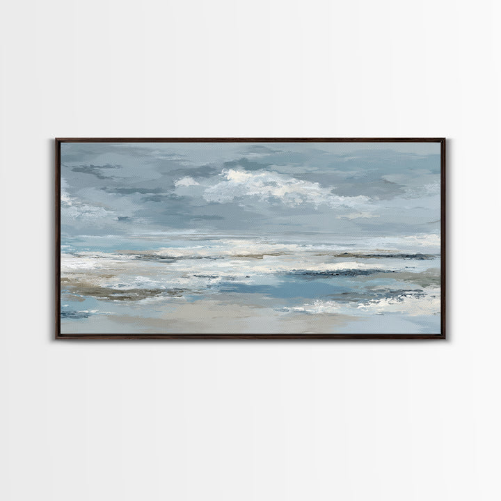 Soft Cloud and Rain Composition Canvas Print, Bathroom Art, Home Decor, Bathroom Decor, Oil Painting, Spa, Canvas Wall Art, BAT-2x1-39